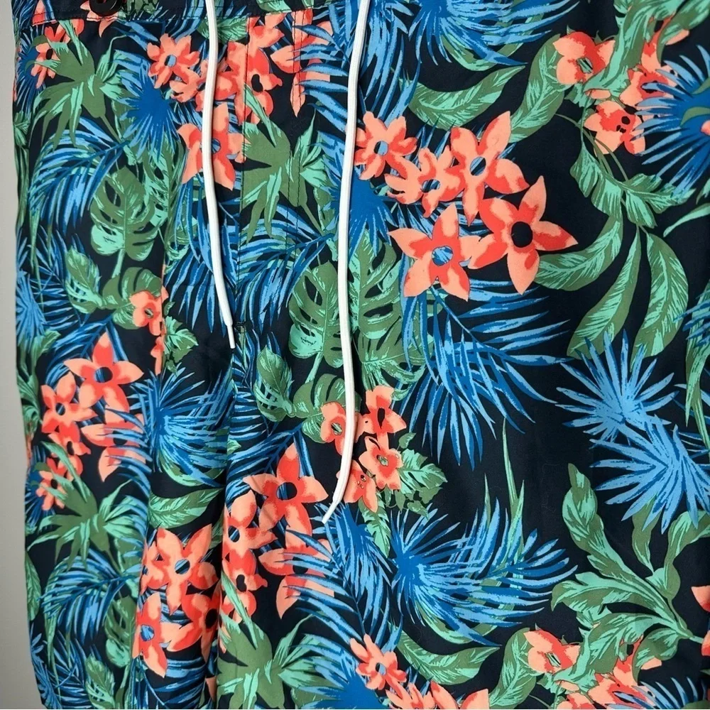 St John’s Bay Tropical Floral Men's Swim Shorts 2XLT
